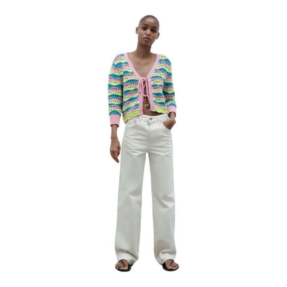 ZARA | Multicolored | STRIPED KNIT CARDIGAN - Picture 5 of 10